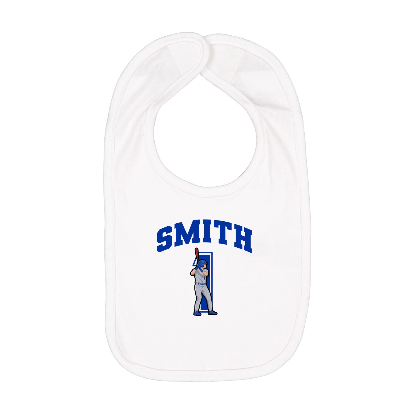 Infant Bib — Number in White