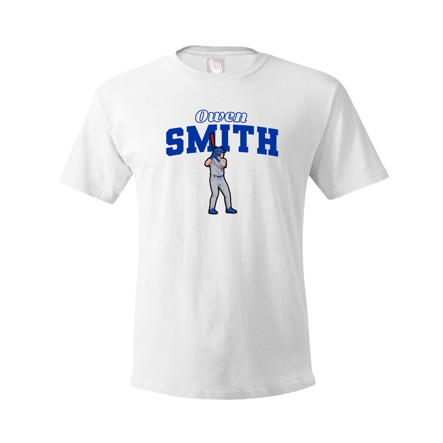 Youth Tee — Name Arch in White