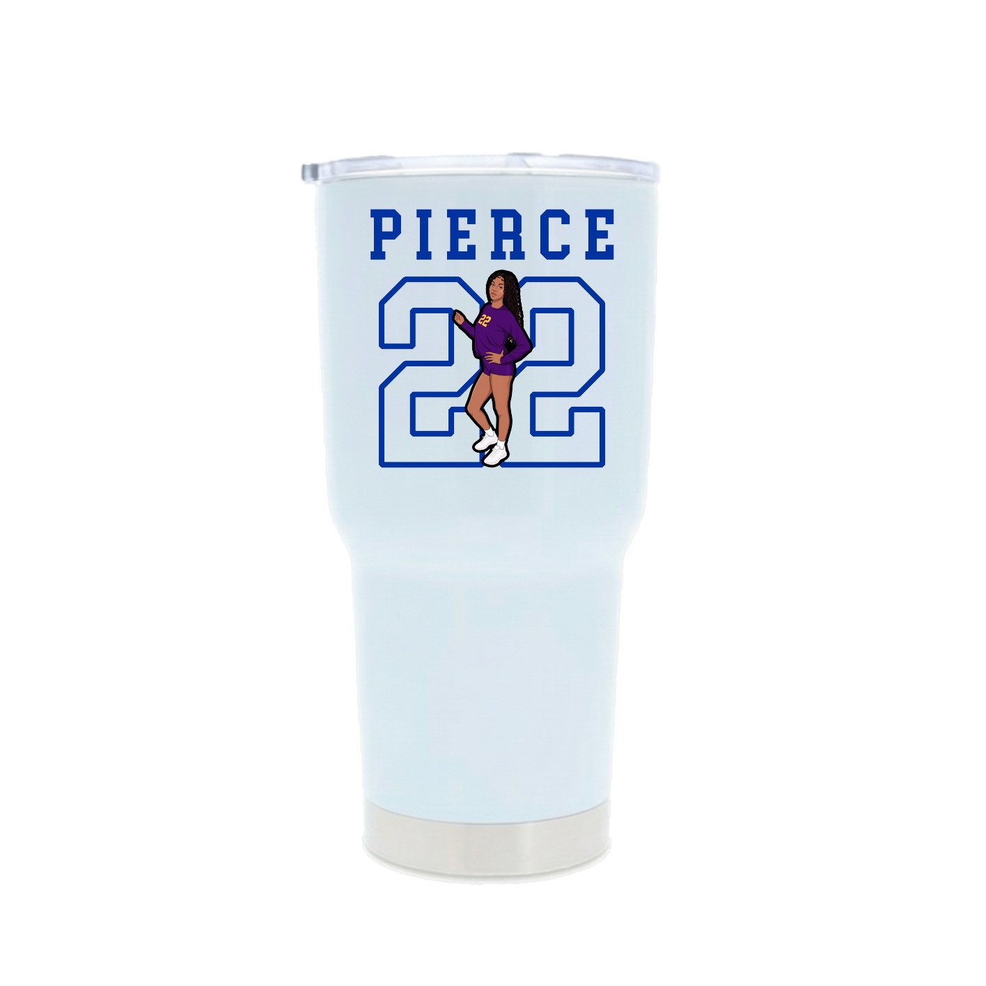 30oz Stainless Steel Tumbler — Shirsey in White