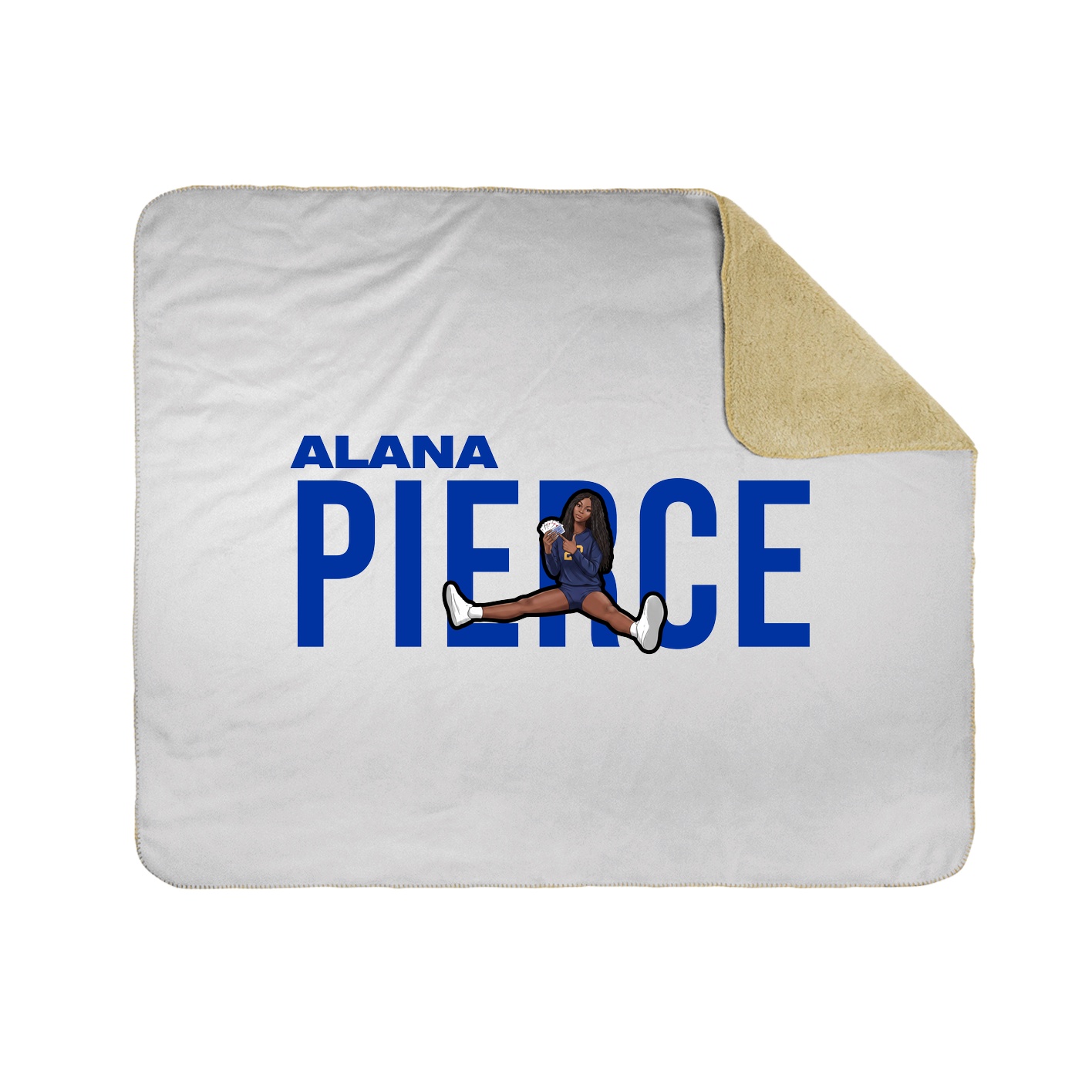 Throw Blanket — Player Name in White