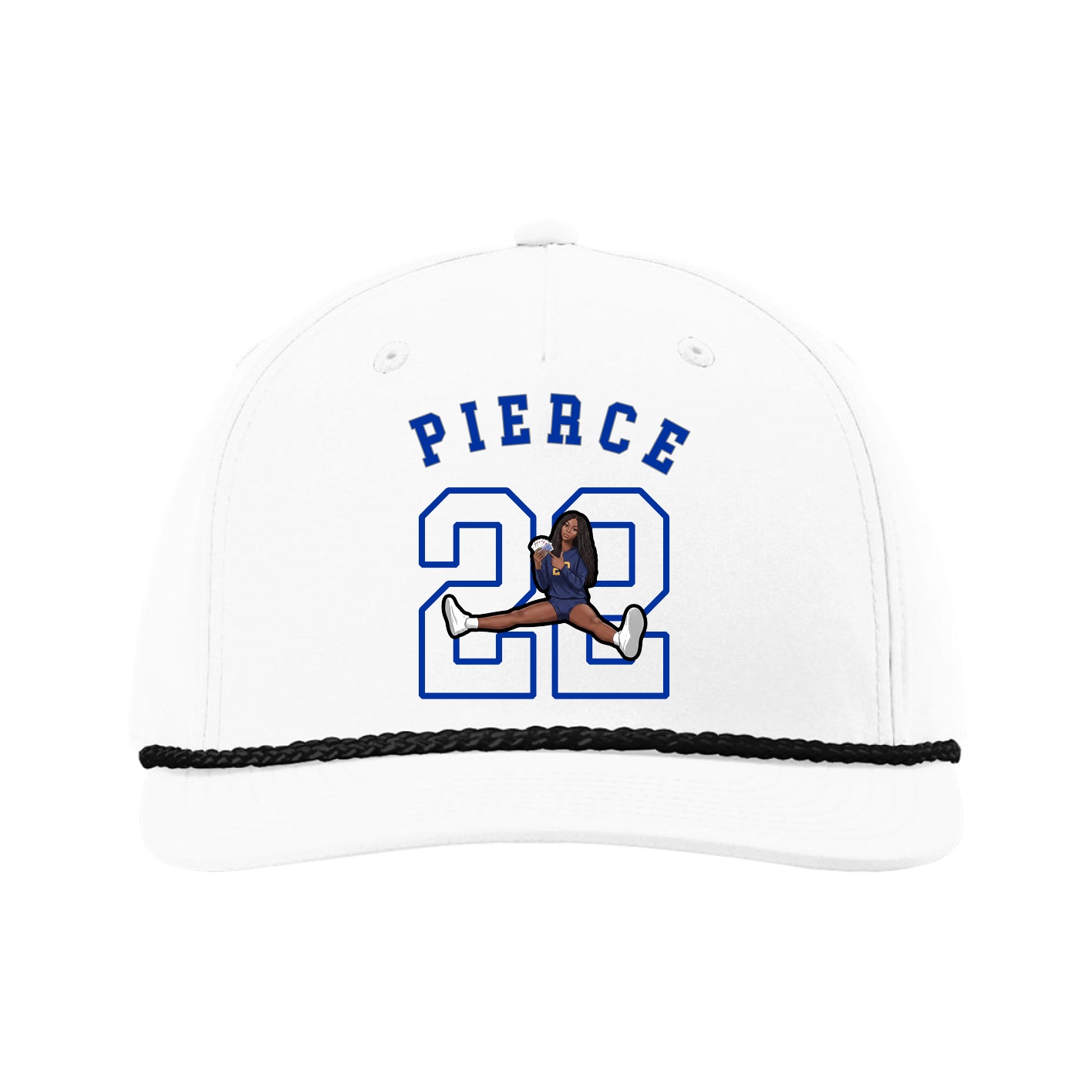 Five-Panel Classic Rope Cap — Shirsey Arch in White