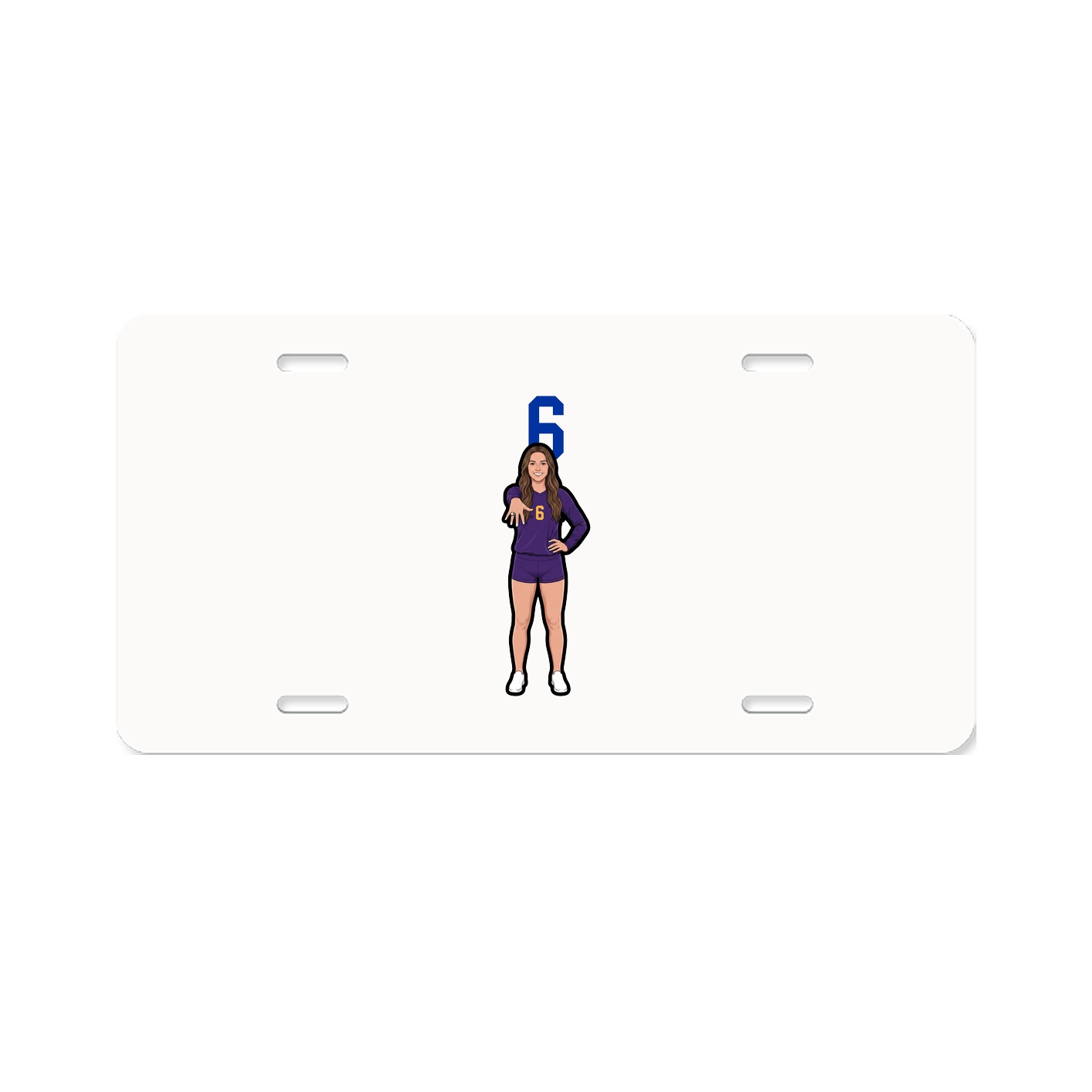 License Plate — Number Top in Classic
