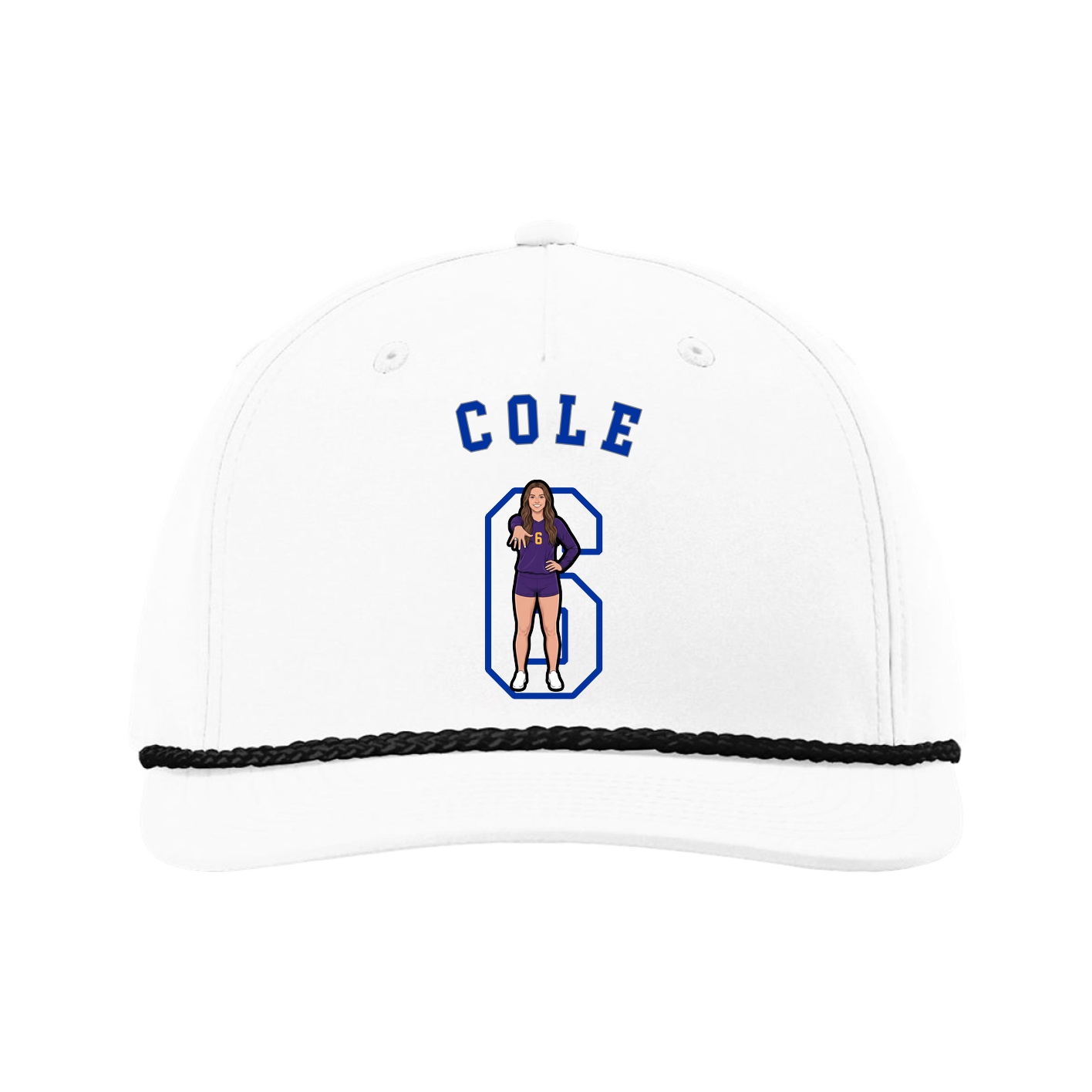 Five-Panel Classic Rope Cap — Shirsey Arch in White