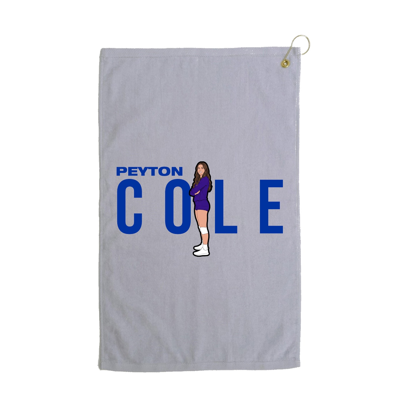 Golf Towel — Player Name in Grey