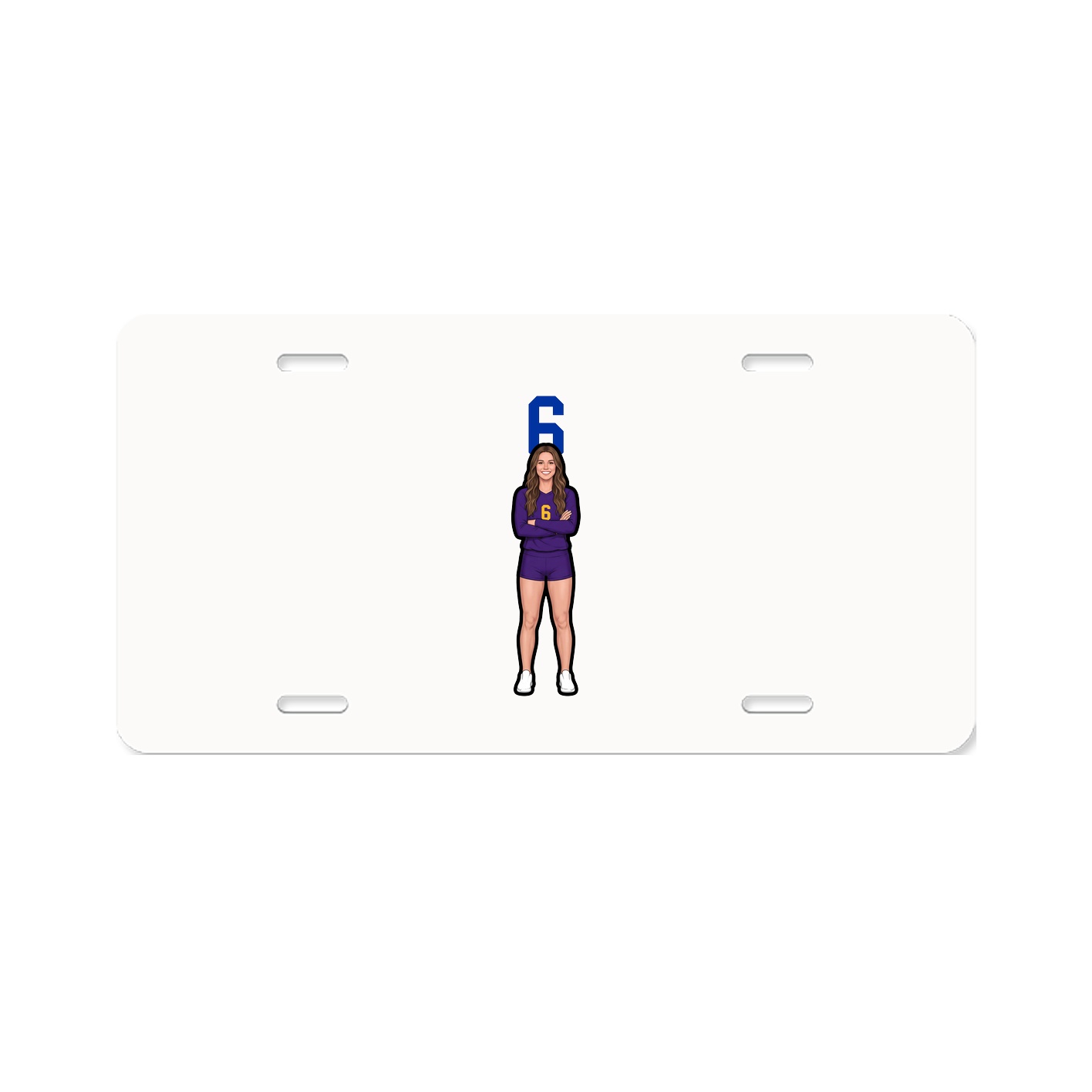 License Plate — Number Top in Classic