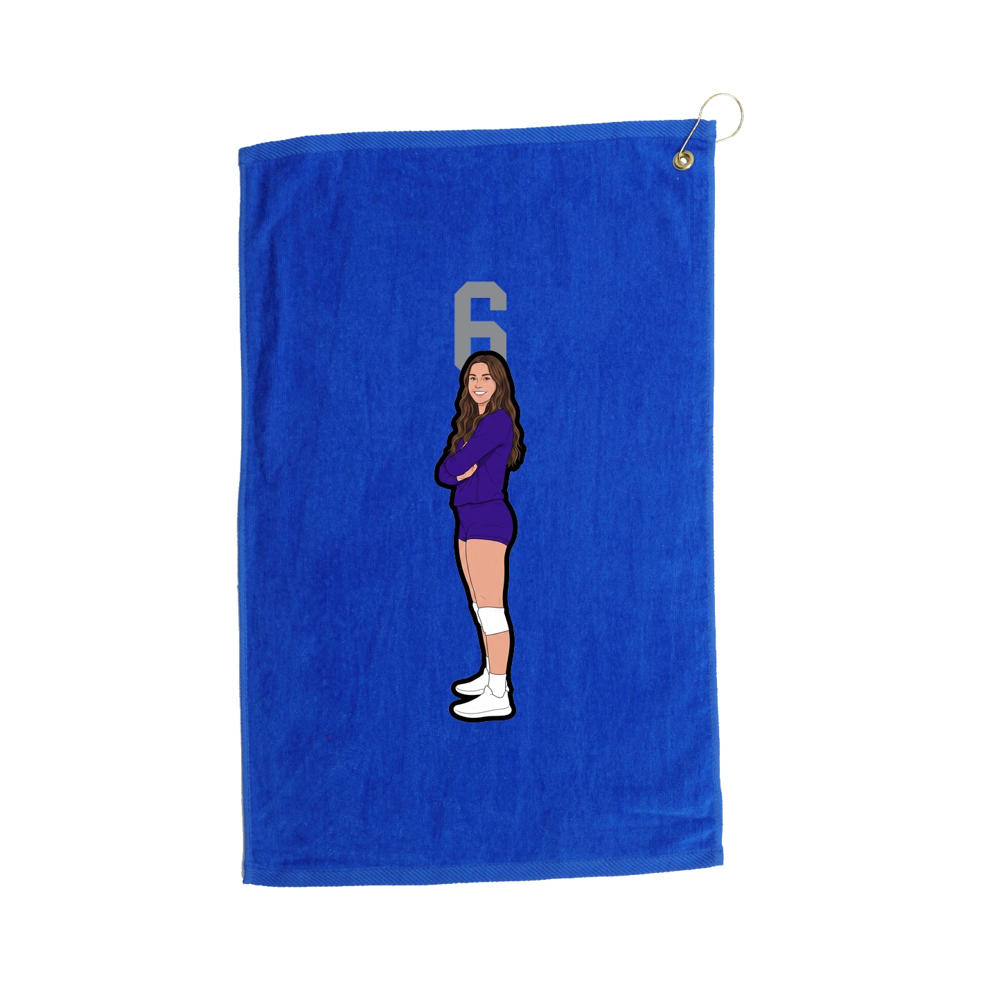 Golf Towel — Number Top in Royal