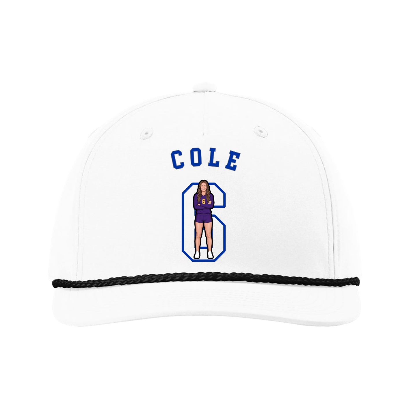 Five-Panel Classic Rope Cap — Shirsey Arch in White