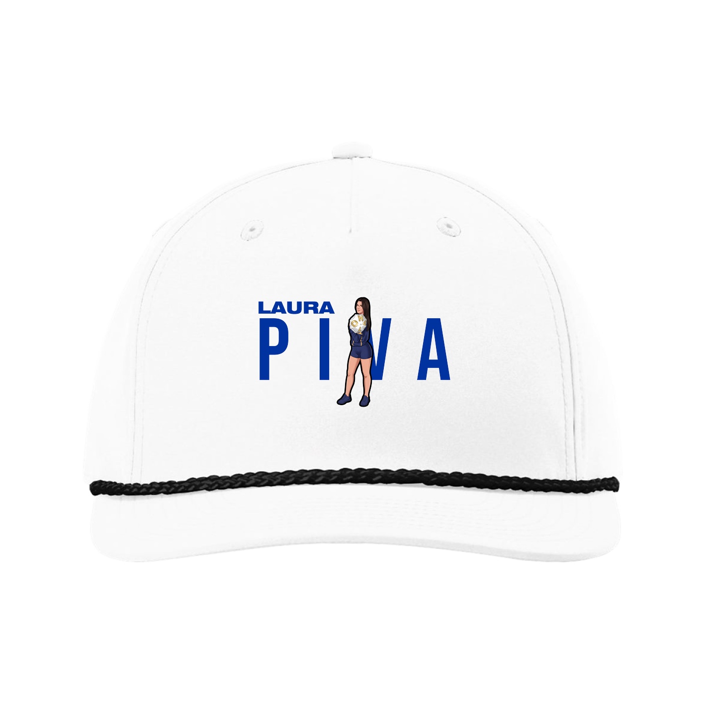 Five-Panel Classic Rope Cap — Player Name in White