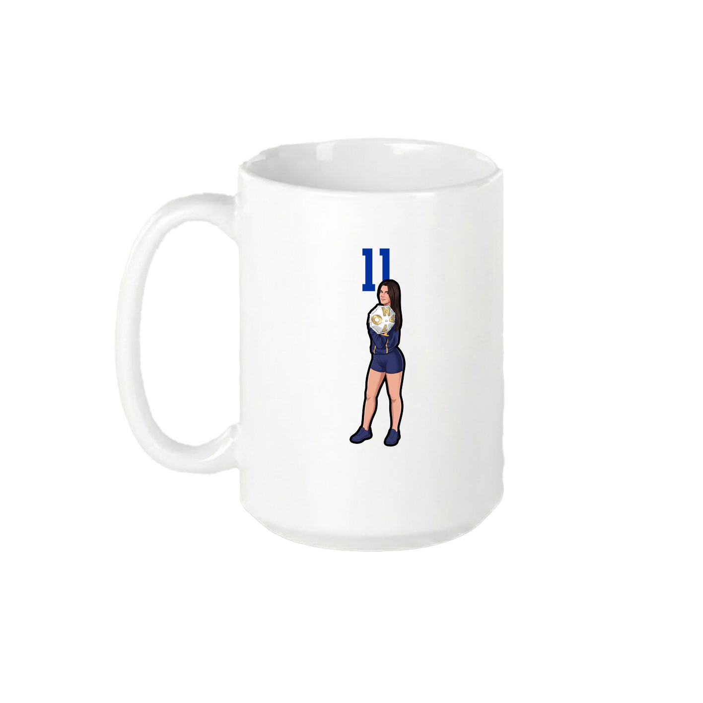 15oz Coffee Mug — Number Top in White