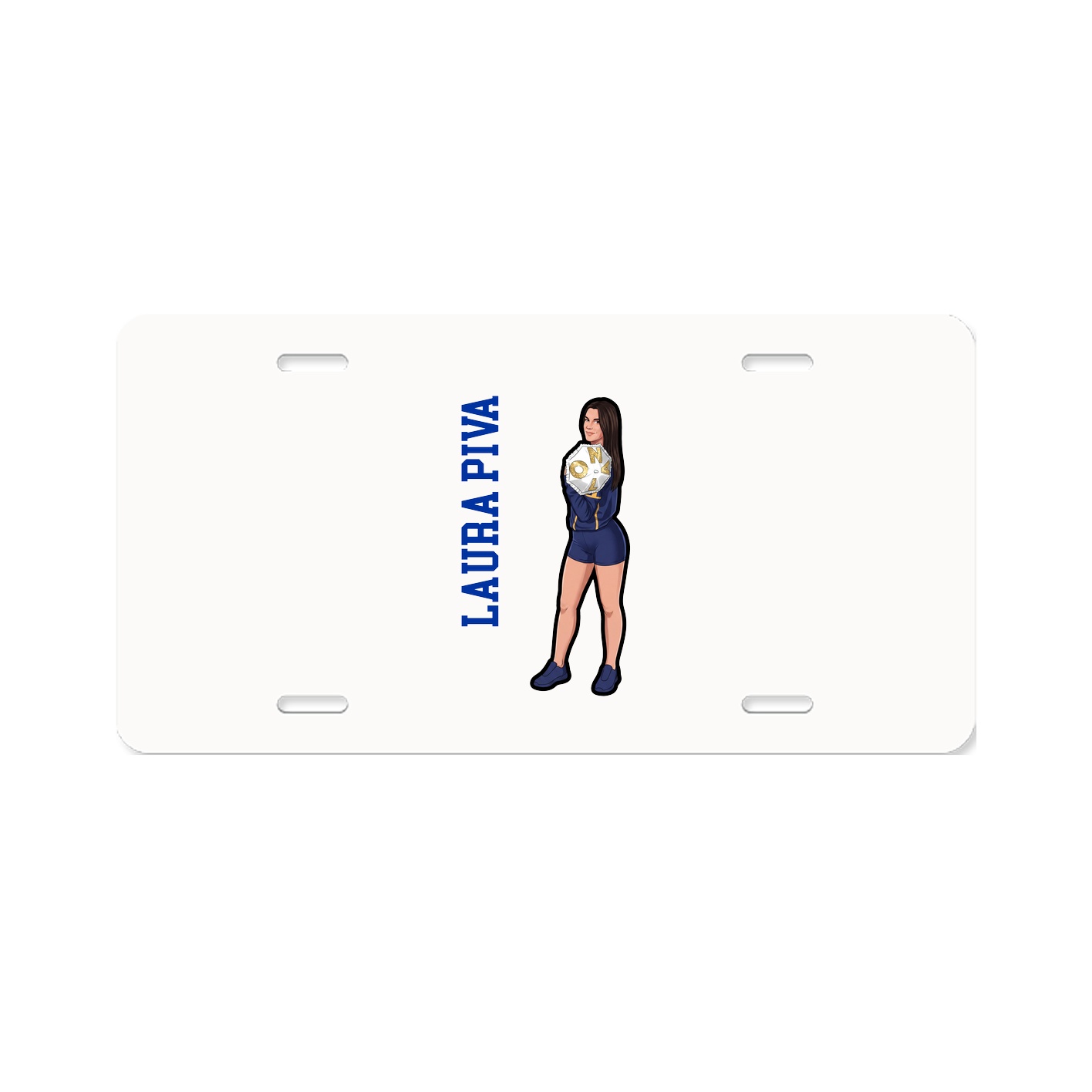 License Plate — Name Vertical in Classic
