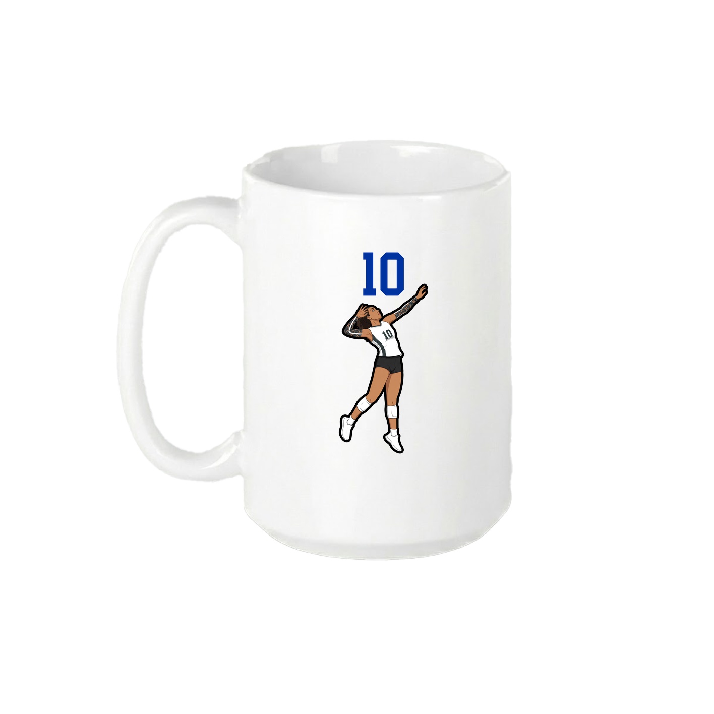 15oz Coffee Mug — Number Top in White