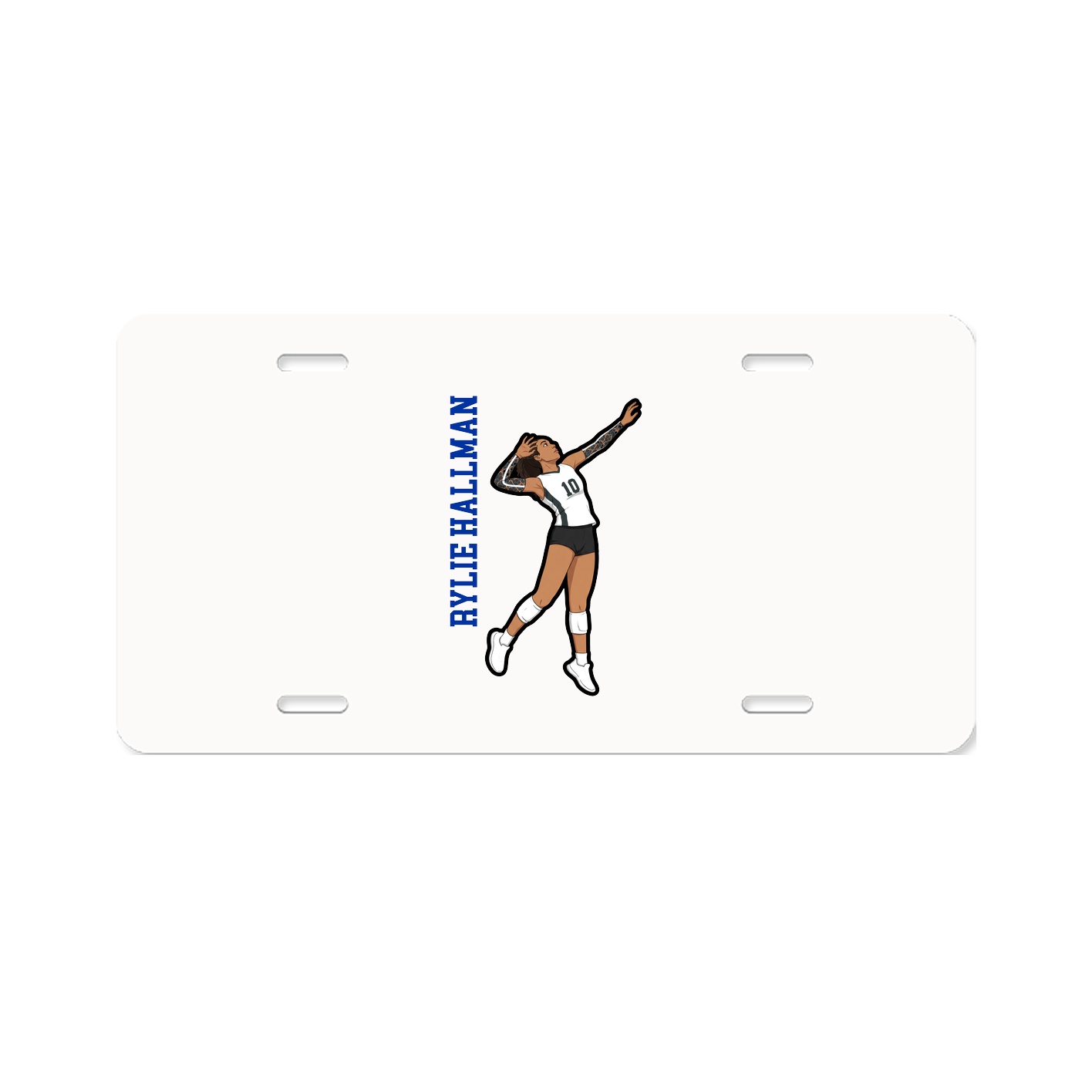 License Plate — Name Vertical in Classic