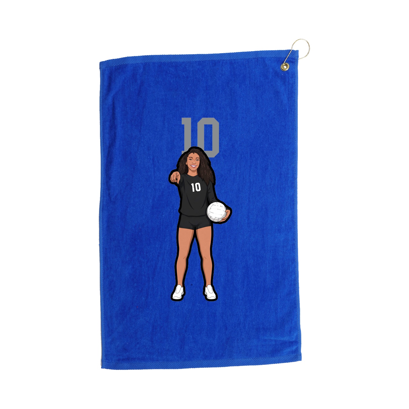 Golf Towel — Number Top in Royal