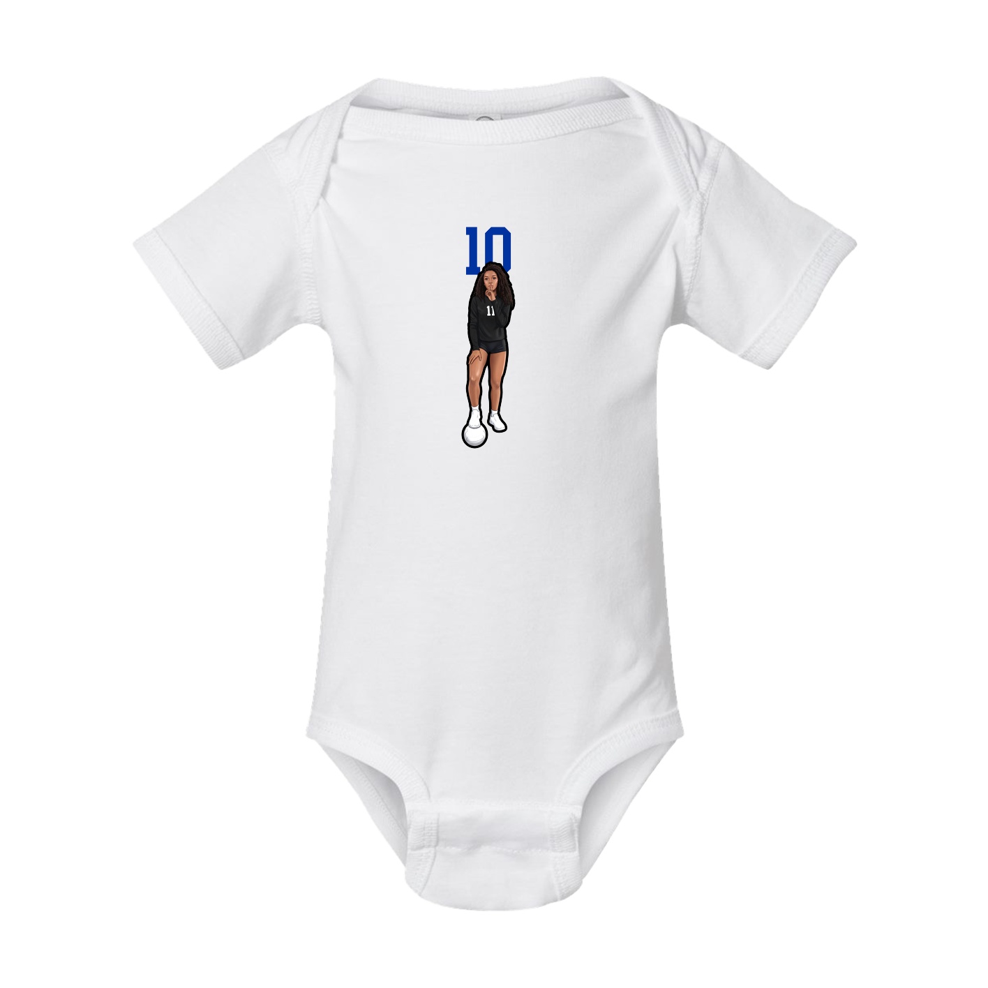 Baby Onesie — Number Top in White