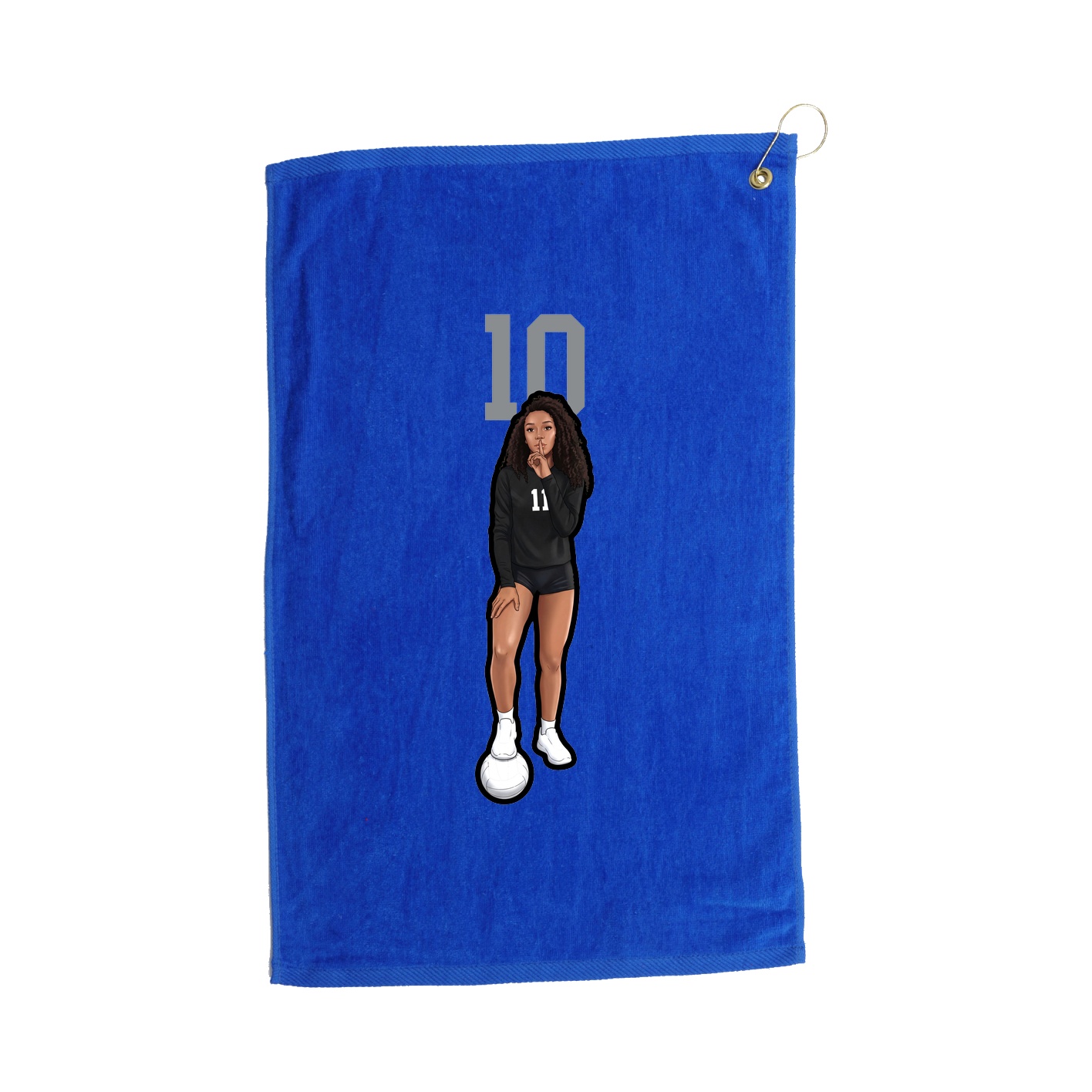 Golf Towel — Number Top in Royal