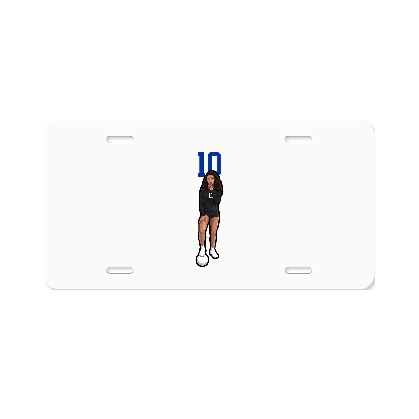 License Plate — Number Top in Classic