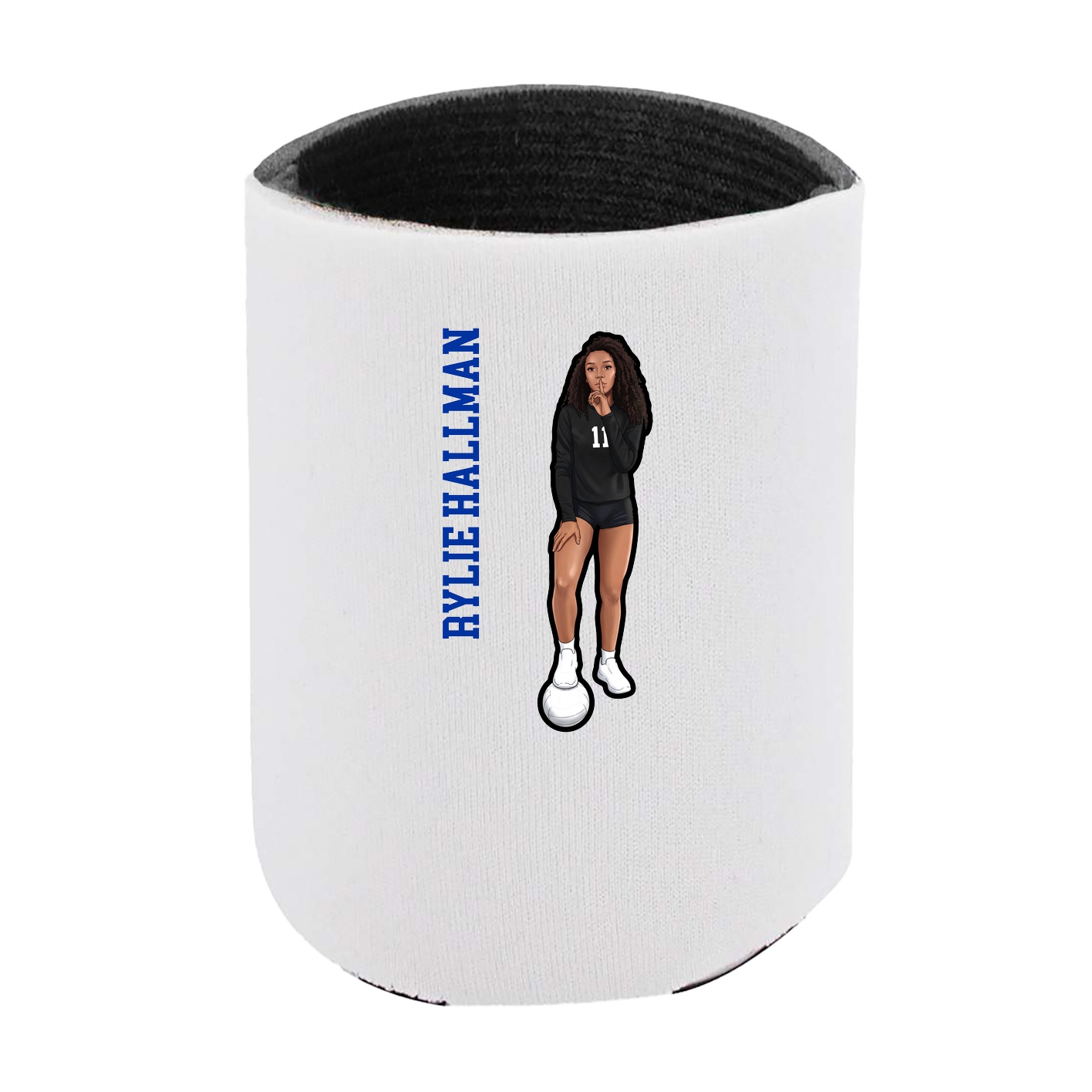 Can Holder — Name Vertical in White