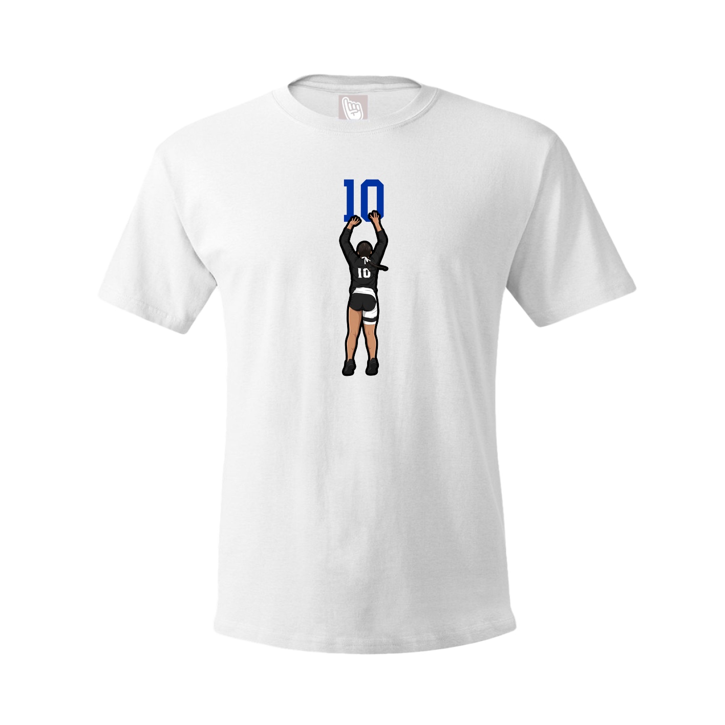 Youth Tee — Number Top in White