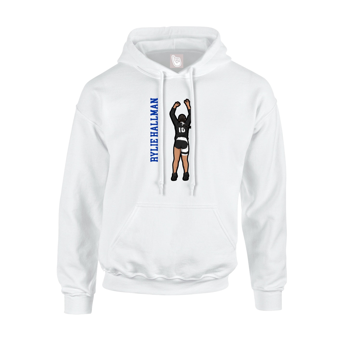 Hoodie — Name Vertical in White