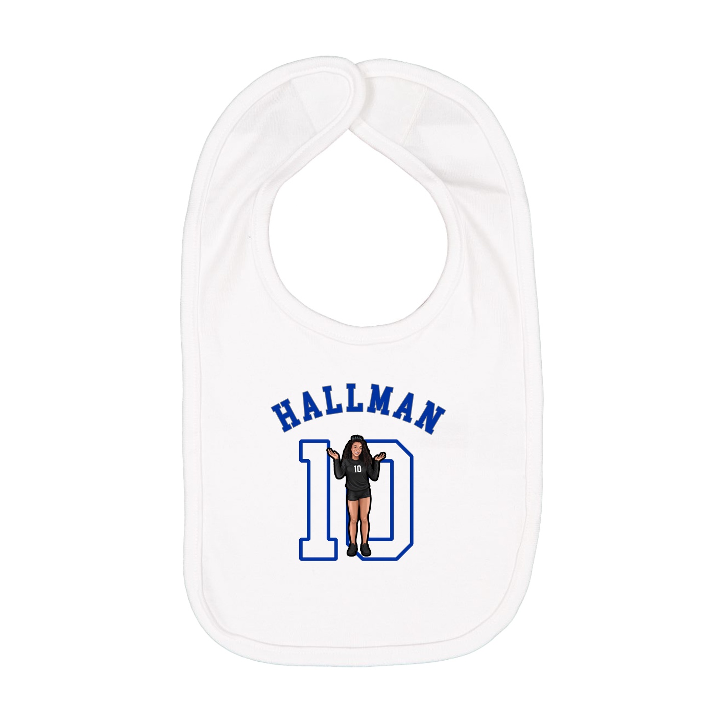 Infant Bib — Shirsey Arch in White