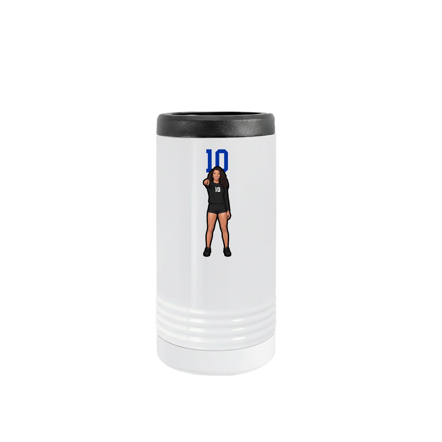 Slim Beverage Holder — Number Top in White