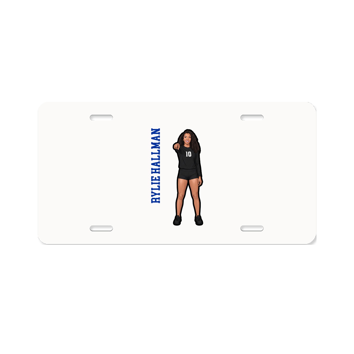 License Plate — Name Vertical in Classic