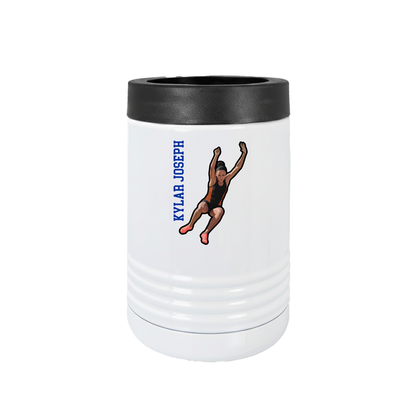 Beverage Holder — Name Vertical in White