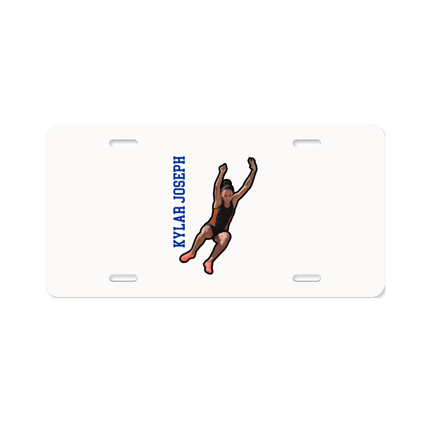 License Plate — Name Vertical in Classic
