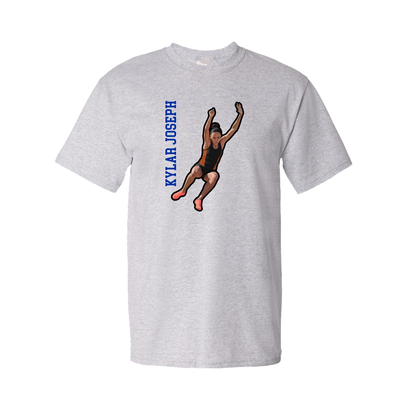 Tee — Name Vertical in Grey