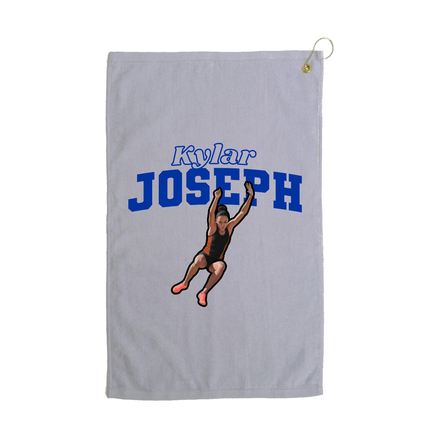 Golf Towel — Name Arch in Grey