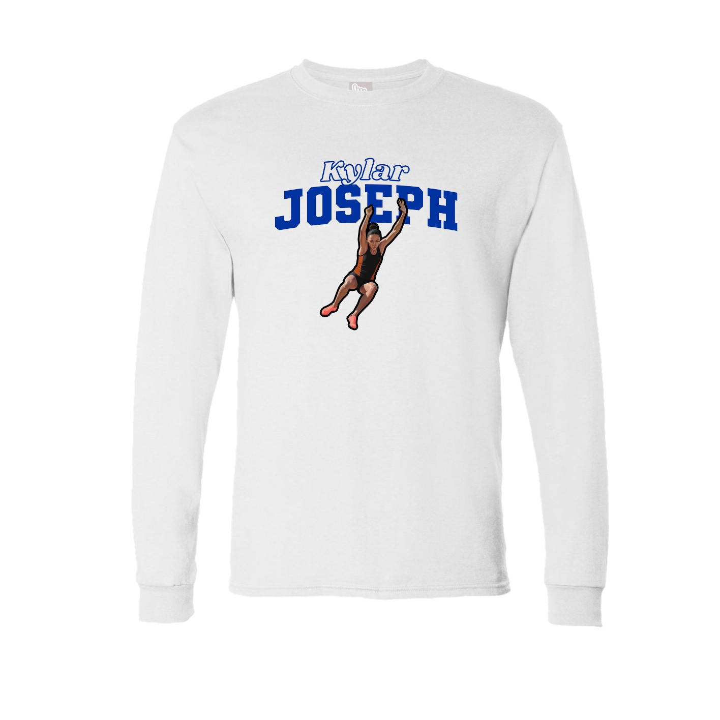 Long Sleeve Tee — Name Arch in White
