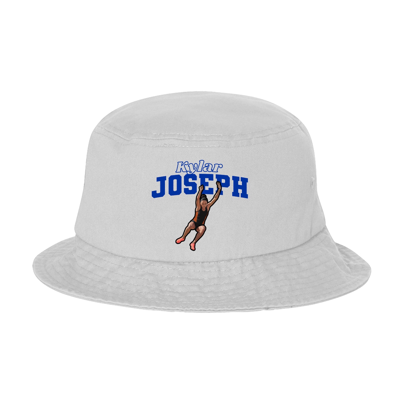 Bucket Cap — Name Arch in White