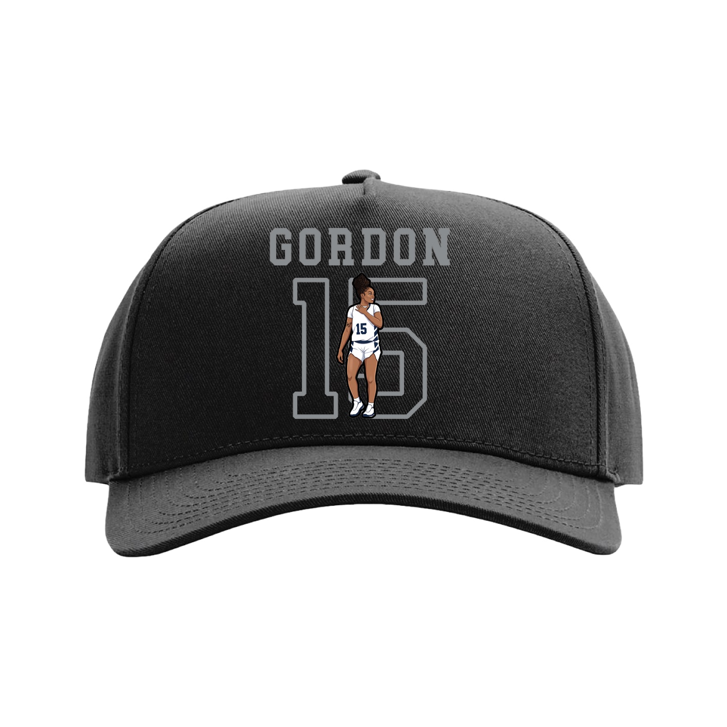 Full Fabric Five-Panel Champ Cap — Shirsey in Black