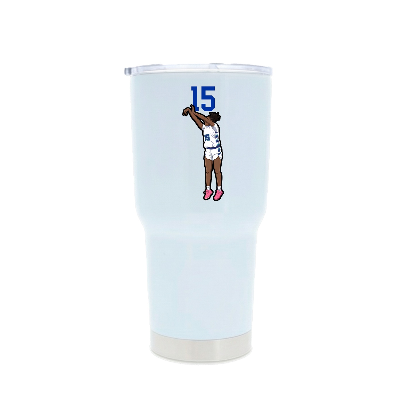 30oz Stainless Steel Tumbler — Number Top in White
