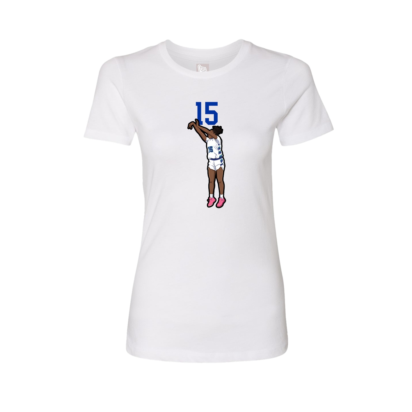 Fitted Women's Tee — Number Top in White