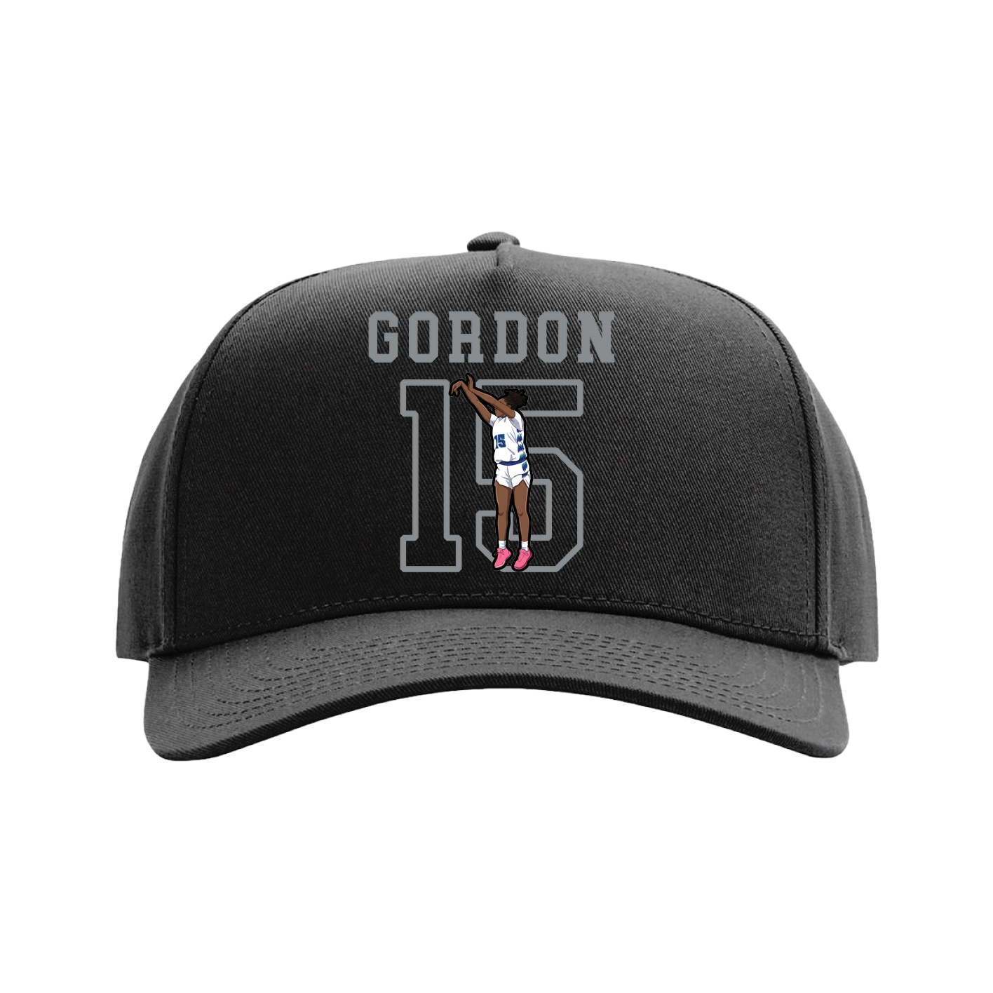 Full Fabric Five-Panel Champ Cap — Shirsey in Black