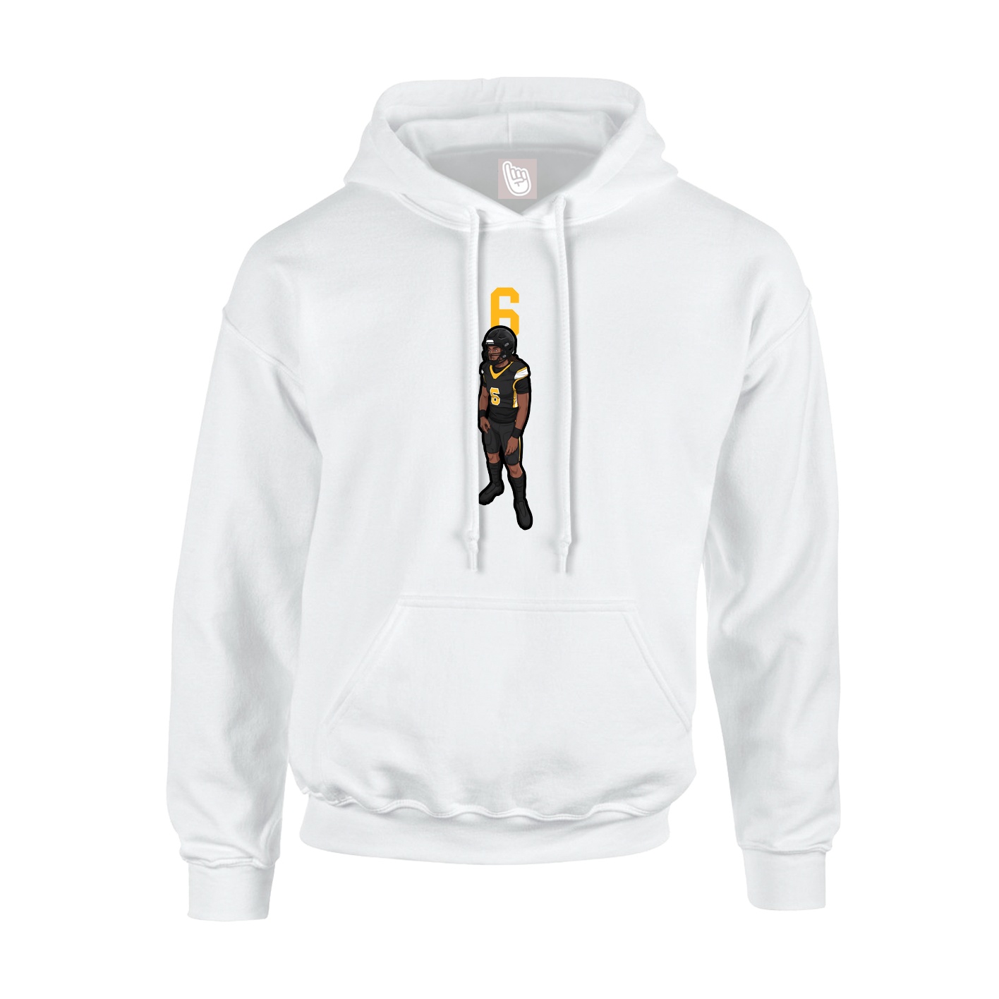 Hoodie — Number Top in White