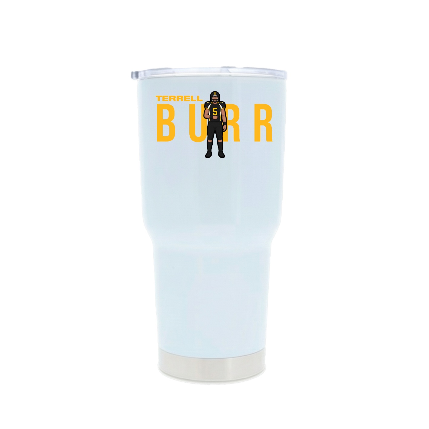 30oz Stainless Steel Tumbler — Player Name in White