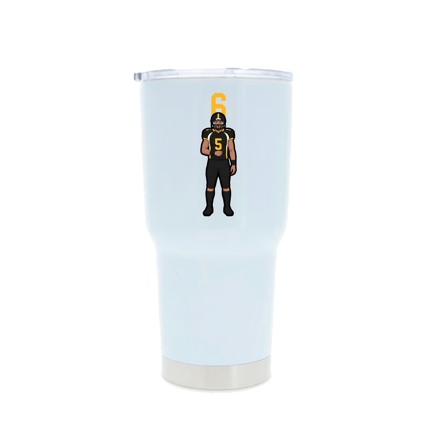 30oz Stainless Steel Tumbler — Number Top in White