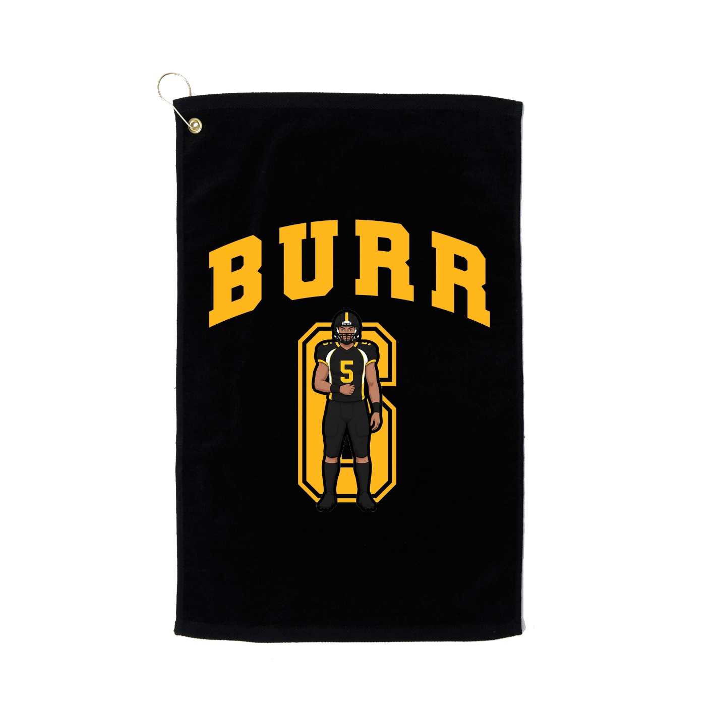 Golf Towel — Number in Black