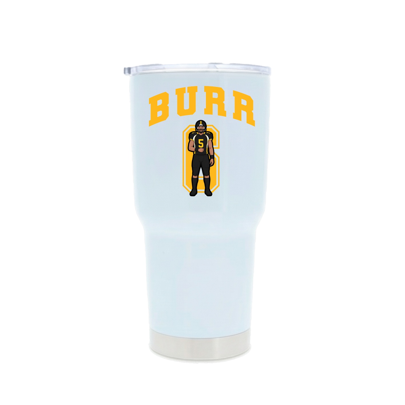 30oz Stainless Steel Tumbler — Number in White