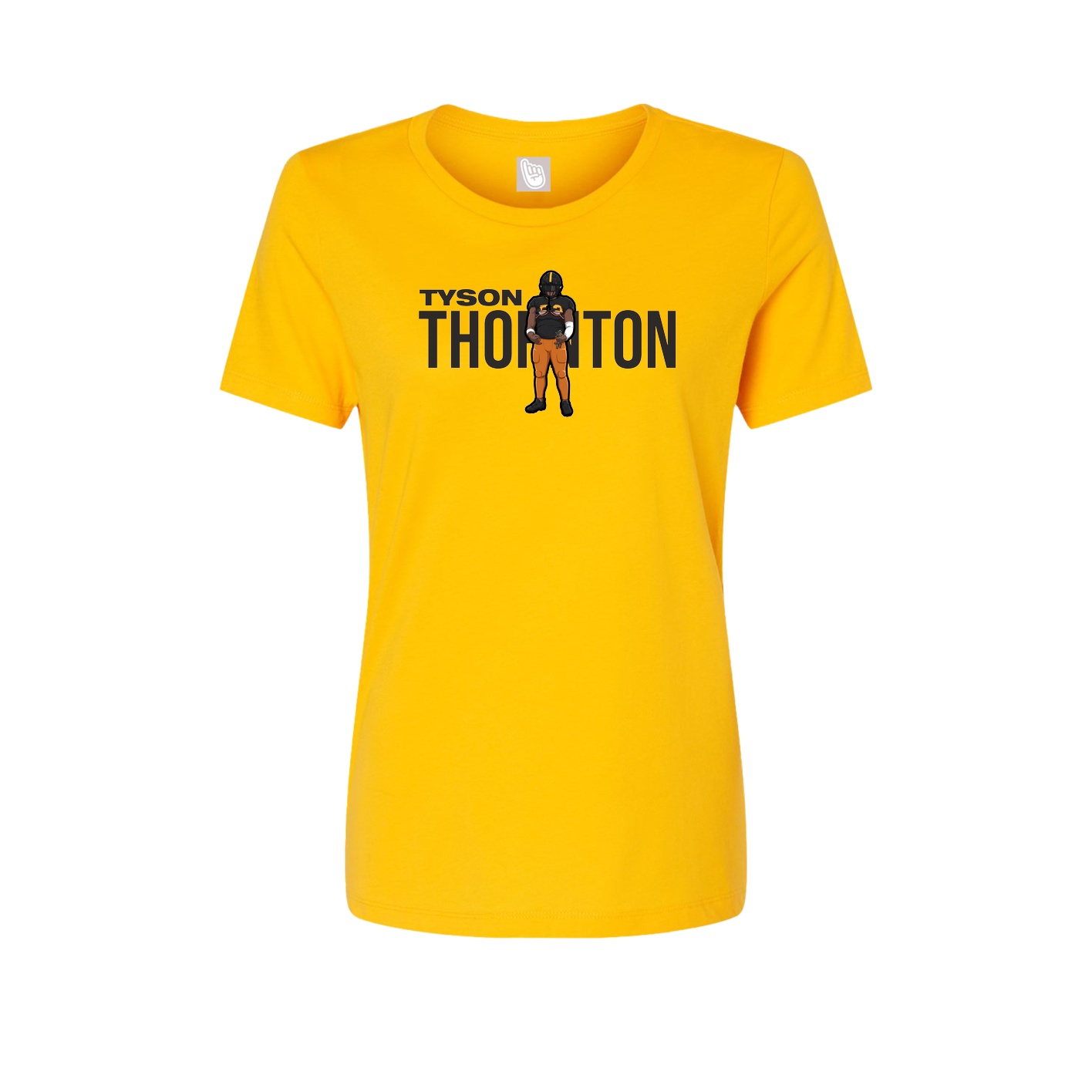 Fitted Women's Tee — Player Name in Gold