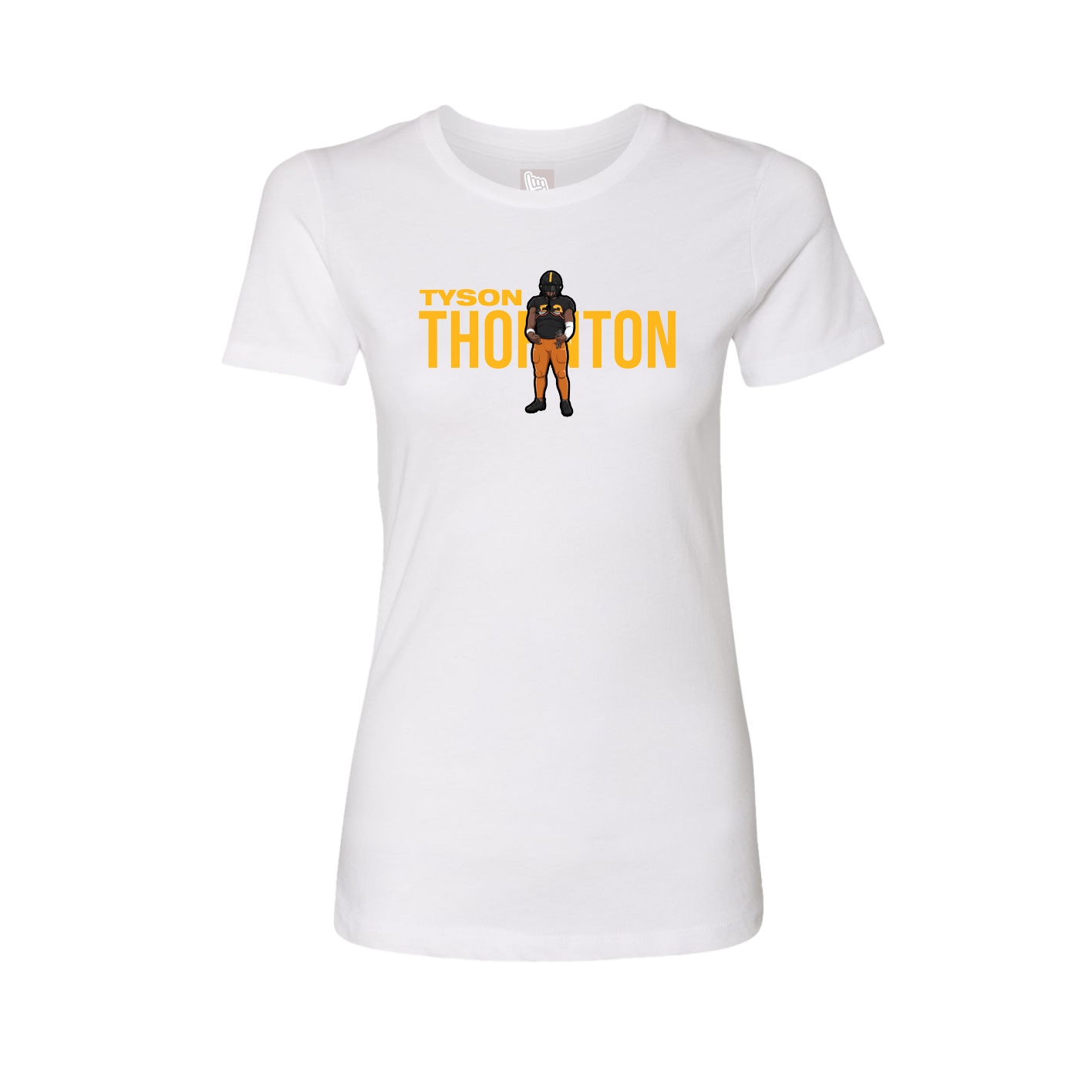 Fitted Women's Tee — Player Name in White