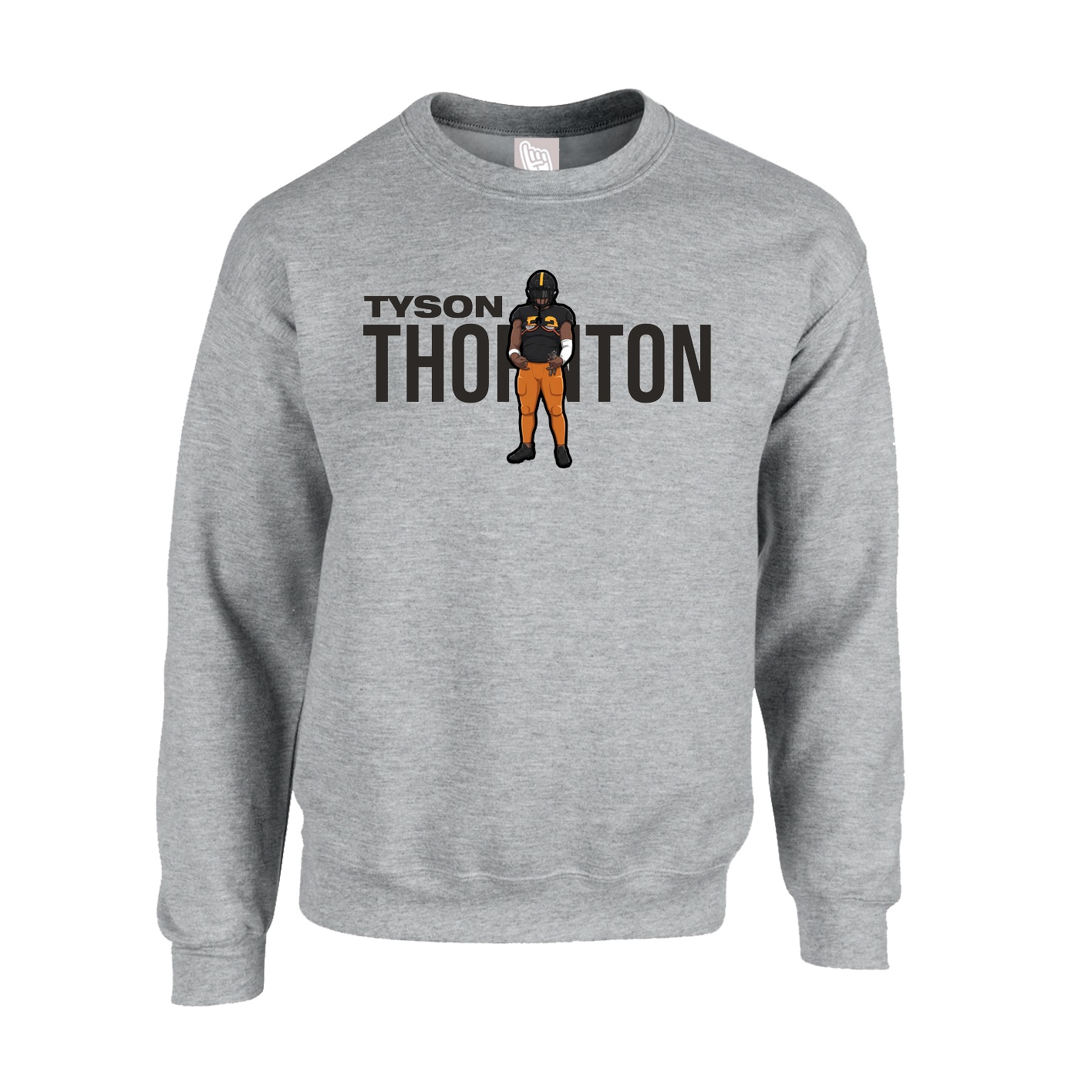 Fleece Crew — Player Name in Grey