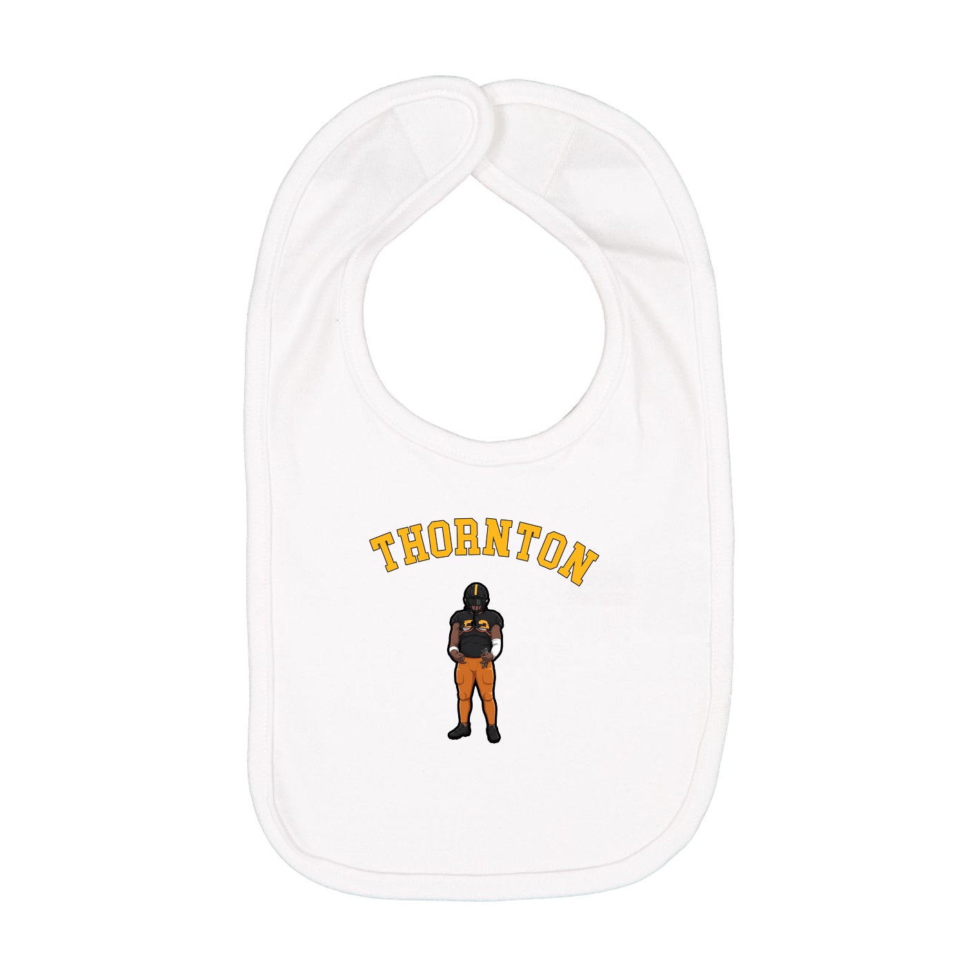 Infant Bib — Shirsey Arch in White
