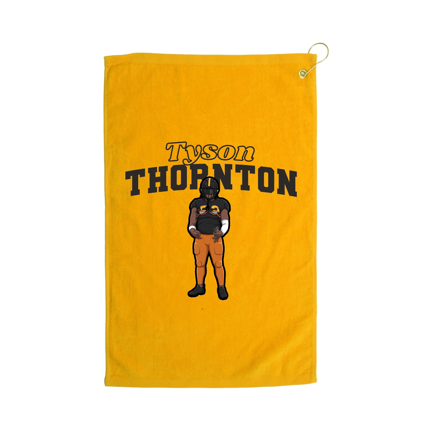 Golf Towel — Name Arch in Gold