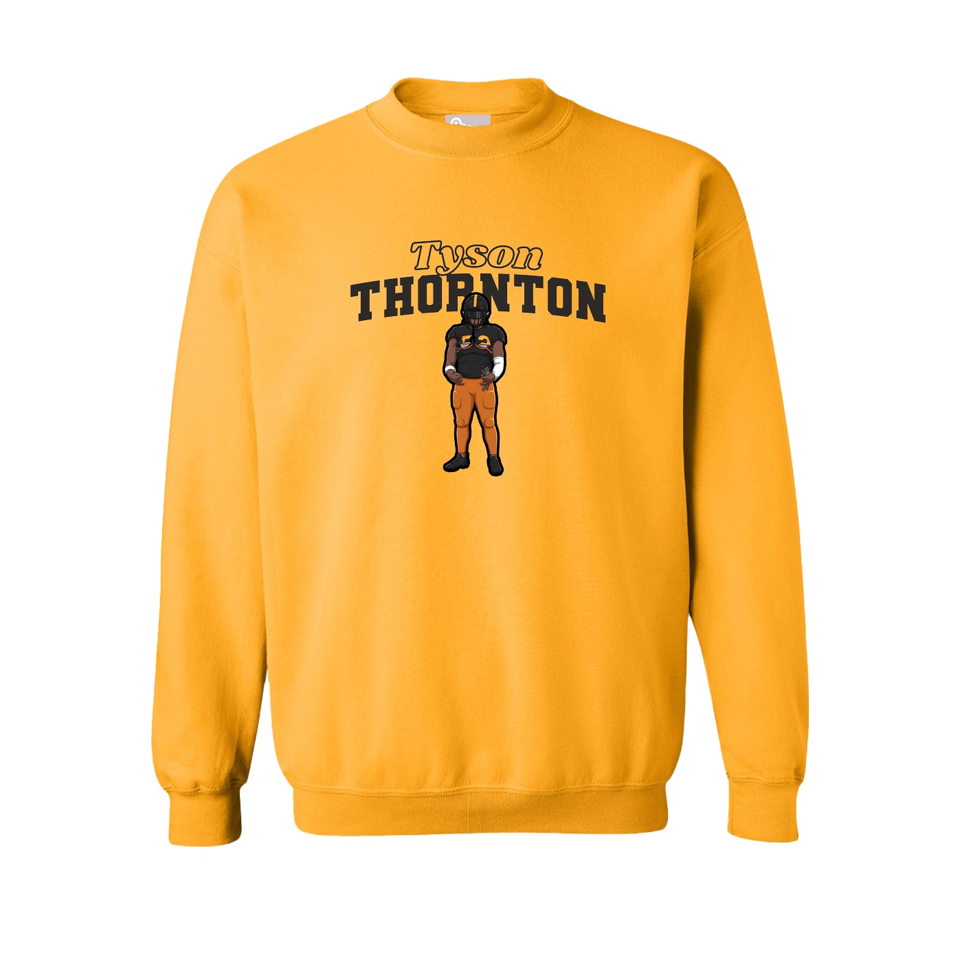 Fleece Crew — Name Arch in Gold