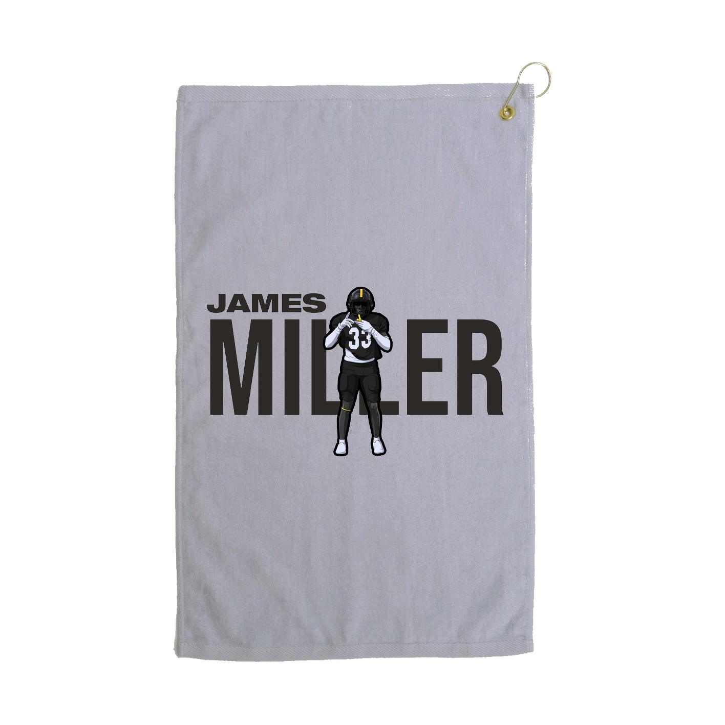 Golf Towel — Player Name in Grey