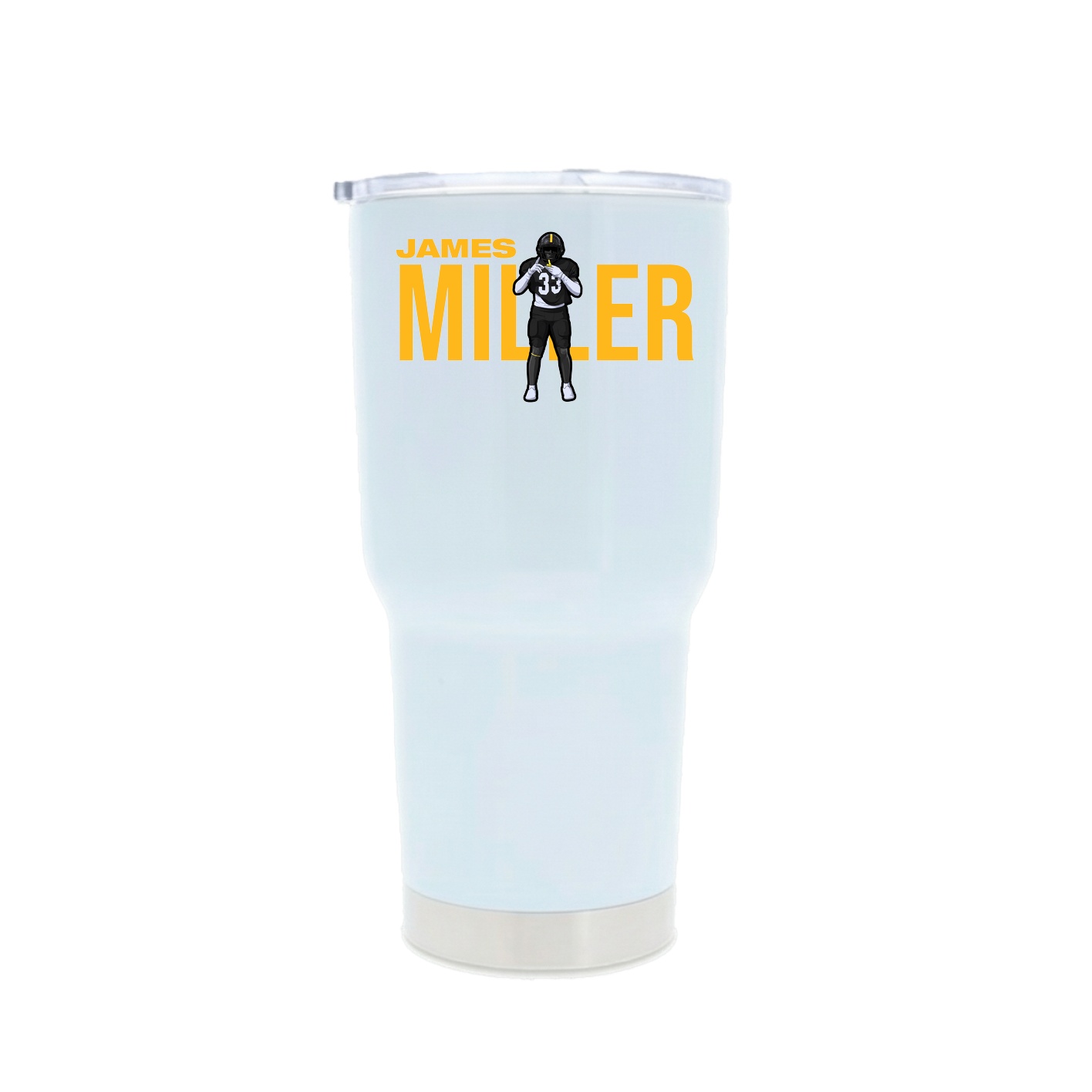 30oz Stainless Steel Tumbler — Player Name in White