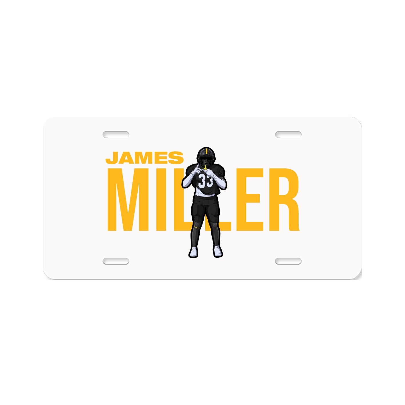 License Plate — Player Name in Classic